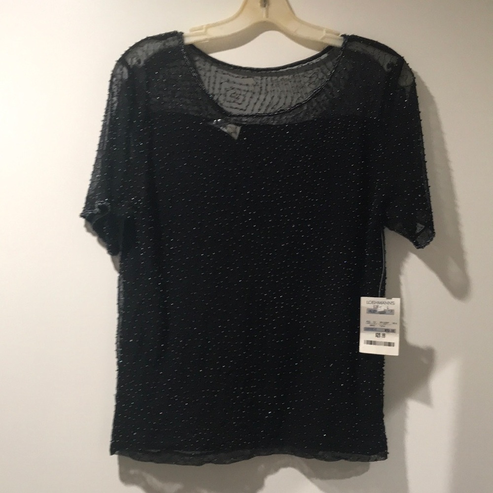 Winnie & Joe Black Beaded Top